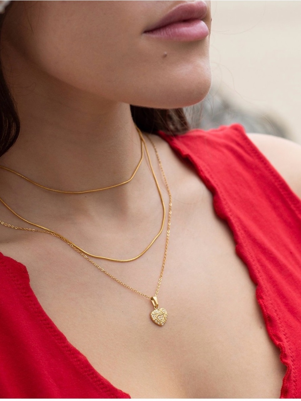 See Sea Layered Skinny Chain Necklace